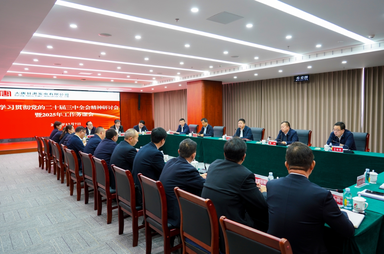 大唐甘肃公司召开学习贯彻党的二十届三中全会精神研讨会暨2025年工作务虚会